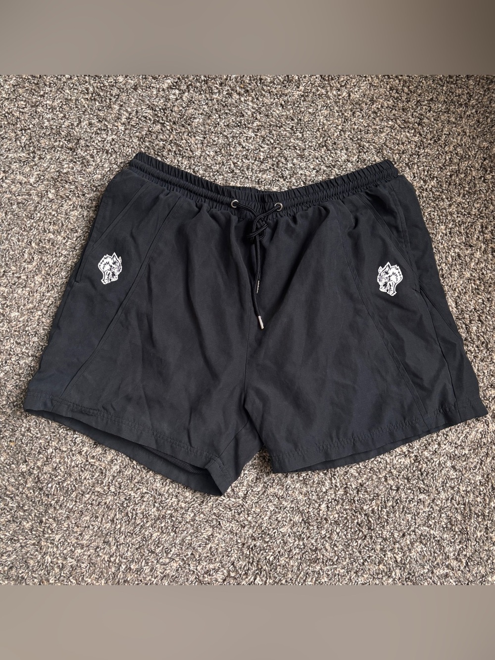 Darc Sport Wolves Hawaii Mens Athletic Shorts LARGE Limited Black